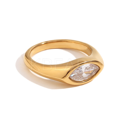 316L Stainless Steel with Cubic Zirconia Finger Rings FS-WGB17C9-09-1