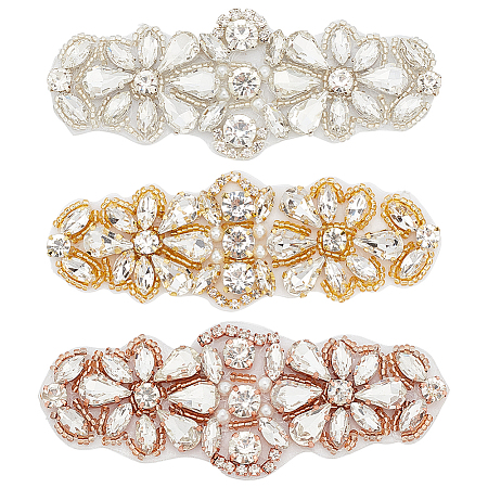 3Pcs 3 Colors Hotfix Rhinestone AJEW-FG0002-58-1