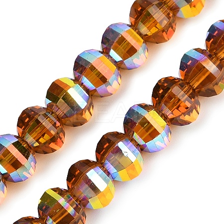 Electroplate Transparent Glass Beads Strands EGLA-B011-08A-AB09-1