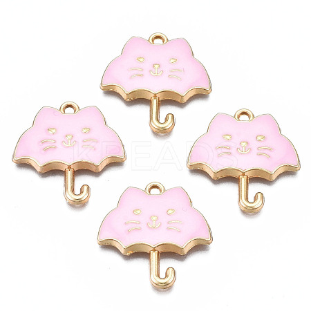 Rack Plating Alloy Enamel Pendants ENAM-T011-191B-1