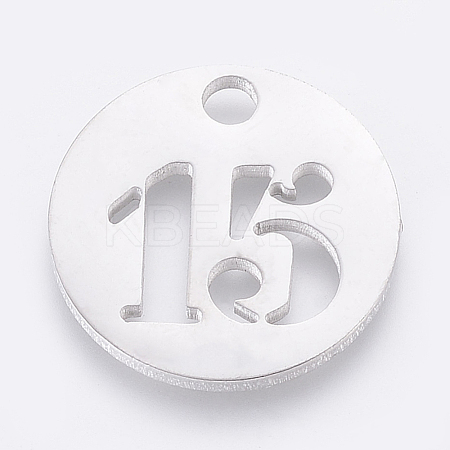 Non-Tarnish 304 Stainless Steel Pendants X-STAS-F233-15-P-1
