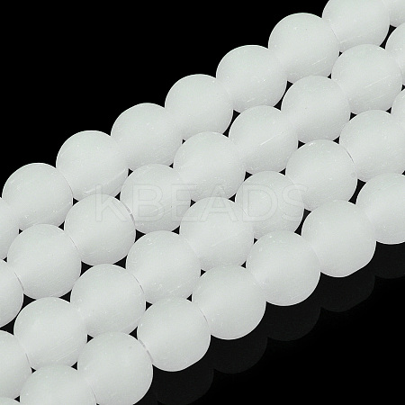 Imitation Jade Glass Beads Strands GLAA-T032-J6mm-MD01-1