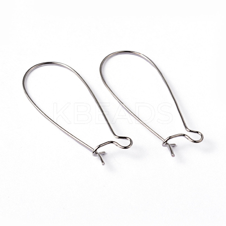 Brass Hoop Earrings Findings Kidney Ear Wires EC221-1