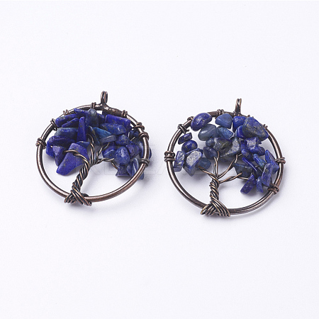 Natural Lapis Lazuli Pendants G-E419-01R-1