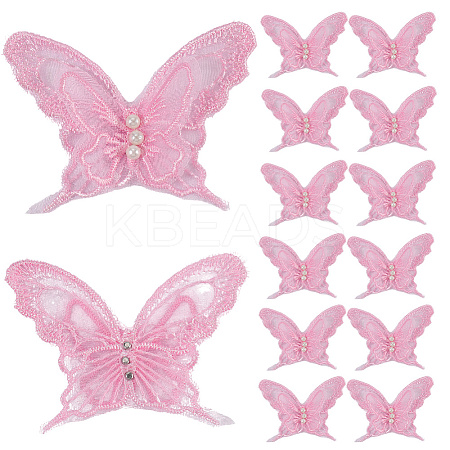 30Pcs Polyester Butterfly Lace Appliques DIY-CY0001-65A-1