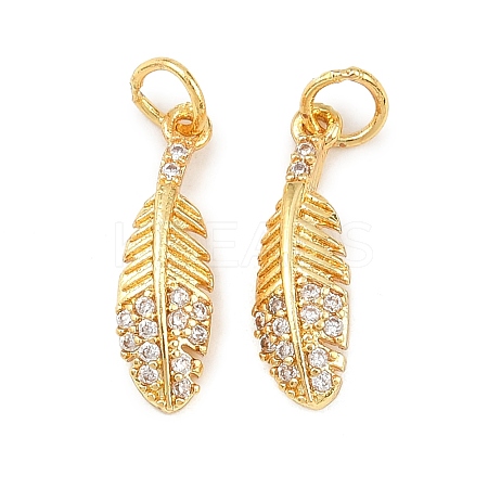Brass Micro Pave Cubic Zirconia Pendants KK-H093-01G-1