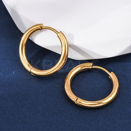 Ion Plating(IP) 304 Stainless Steel Huggie Hoop Earrings LS-EJEW-F111B-19mm-G-1