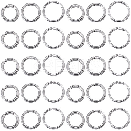 3000Pcs 3 Styles 304 Stainless Steel Open Jump Rings STAS-SP0001-68-1
