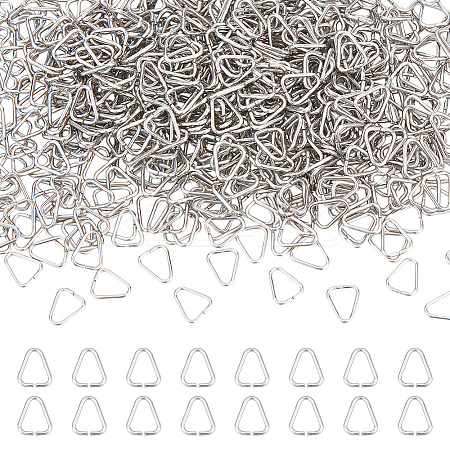 600Pcs 304 Stainless Steel Triangle Rings STAS-ME0001-85-1