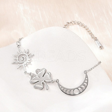 304 Stainless Steel Link Bracelets SA-CBA7739-03P-1