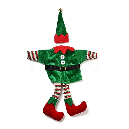 Christmas Clothes Felt Cloth & Iron Wine Bottle Cover Decoration LS-DJEW-K027-02B-1
