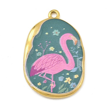 Printed 304 Stainless Steel Pendants STAS-P419-13G-01-1