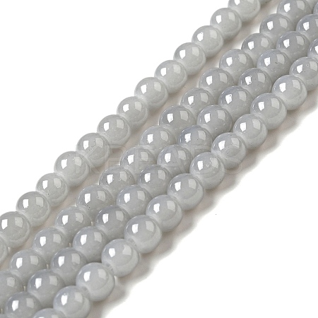Imitation Jade Glass Beads Strands DGLA-S076-6mm-30-1