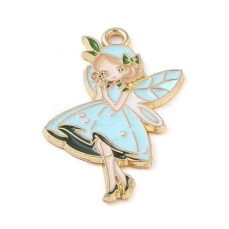Golden Plated Alloy Eanaml Pendants LS-PALLOY-S184-04G-B-1