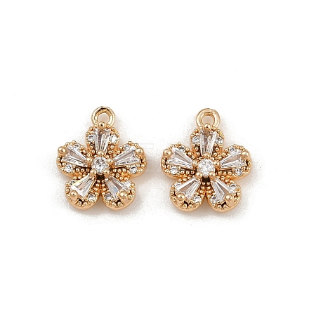 Brass Micro Pave Cubic Zirconia Pendants KK-K407-16G-1