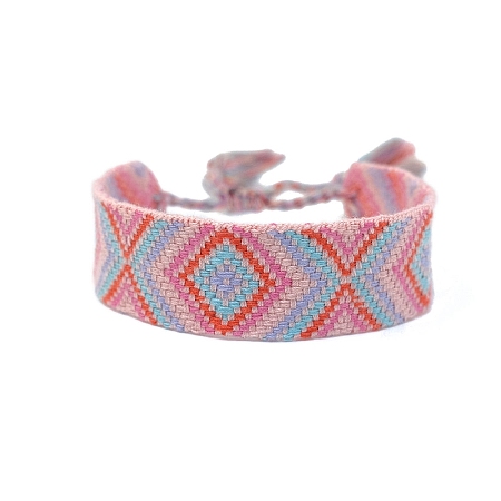Polyester Braided Rhombus Pattern Cord Bracelet LS-PW-WGDE6D0-09-1