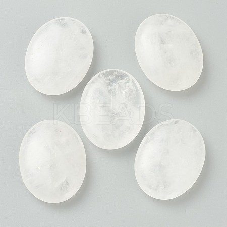 Natural Quartz Crystal Oval Palm Stone G-G973-05-1