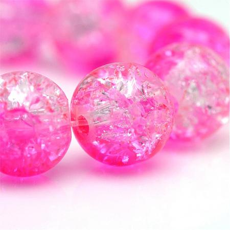 Baking Painted Crackle Glass Bead Strands CCG-S001-6mm-09-1