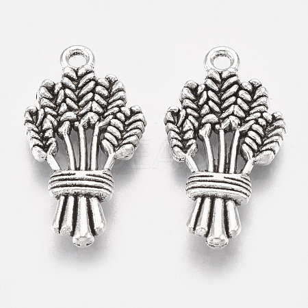Autumn Theme Tibetan Style Alloy Pendants TIBEP-T052-09AS-RS-1