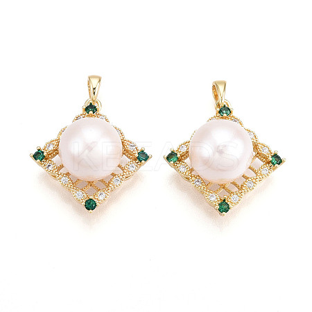 Natural Cultured Freshwater Pearl Pendants PEAR-N020-07O-1