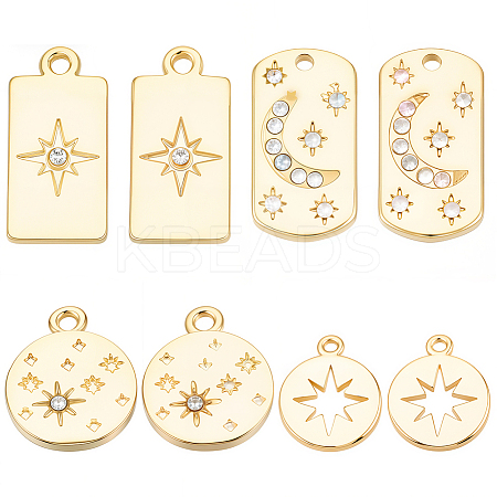 16Pcs 4 Styles Alloy Pendants FIND-SC0021-43-1