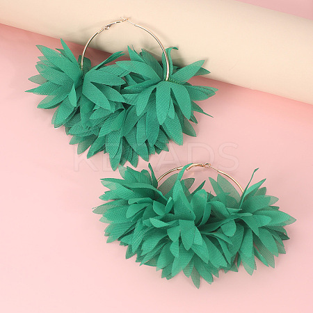 Alloy Cloth Hoop Earrings FS-WGC8145-06-1