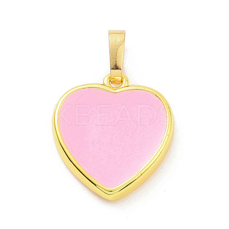 Real 18K Gold Plated Eco-friendly Rack Plating Brass Enamel Pendants KK-F843-06G-01-1