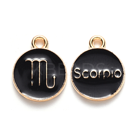 Alloy Enamel Pendants X-ENAM-S124-01A-08L-1