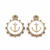 Alloy Enamel Pendants ENAM-N055-016E-NR-2