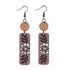 Wood Dangle Earrings FS-WG55ED2-01-4
