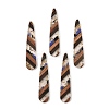Transparent Resin & Walnut Wood Big Pendants RESI-E050-01A-2