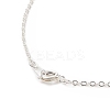 Natural Rose Quartz Geometry Pendant Necklace NJEW-JN04239-01-3