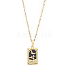 Brass with Cubic Zirconia Pendants Necklaces NJEW-LP0001-45K-G-1