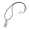 Glass Wish Bottle Pendant Necklace NJEW-JN04609-01-4