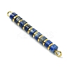 Natural Lapis Lazuli & Electroplated Synthetic Non-magnetic Hematite Heishi Connector Charms PALLOY-JF03291-04-4