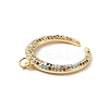 Rack Plating Brass Micro Pave Cubic Zirconia Pendants KK-F852-15G-3