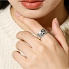 Alloy Rhinestone Cuff Open Rings WG42ED1-01-3