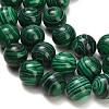 Dyed Synthetic Malachite Beads Strands GG-CBA6382-A03-12mm-4