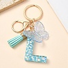 Resin & Acrylic & Faux Suede Tassel Keychain X1-KEYC-YW00117-12-1