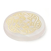 Flat Round Natural Selenite Slice Coasters AJEW-C042-01C-2