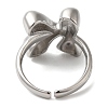 Initials Brass Open Cuff Ring for Women RJEW-N046-02K-P-3
