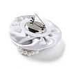 Flower Cloth with Plastic Pearl Brooch Pin LS-JEWB-K013-01P-06-2