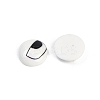 White and Black Flat Round Cartoon Resin Cabochons CRES-Q009-01C-3