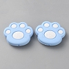 Paw Print Food Grade Eco-Friendly Silicone Focal Beads LS-SIL-SZC0003-06D-1