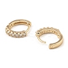 Brass with Cubic Zirconia Hoop Earrings EJEW-D078-32KCG-2