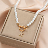 Alloy Crystal Rhinestone Letter Pendant Necklaces FS-WG0709C-06-1