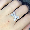 Bowknot Brass Micro Pave Clear Cubic Zirconia Finger Rings for Women FS-WGD928F-01-2