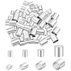 80Pcs 4 Styles Brass Cord Ends KK-BBC0025-66-1