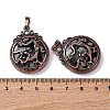 Natural Snowflake Obsidian Pendants G-A241-02R-19-3