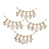 Brass Micro Pave Cubic Zirconia Pendants KK-R111-027-1